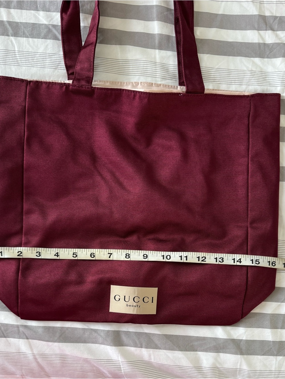 Burgundy Canvas Tote Bag